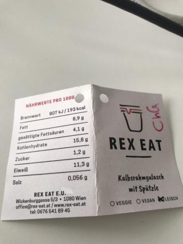 Rex-Eat: Kalbsrahmgulasch mit Spätzle | Hochgeladen von: chriger