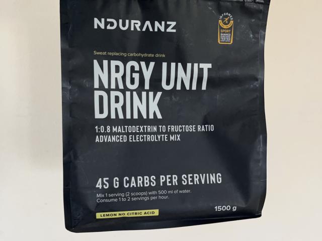 NDURANZ NRGY Unit Drink, Lemon 1:0.8 Ratio von Stalli | Hochgeladen von: Stalli