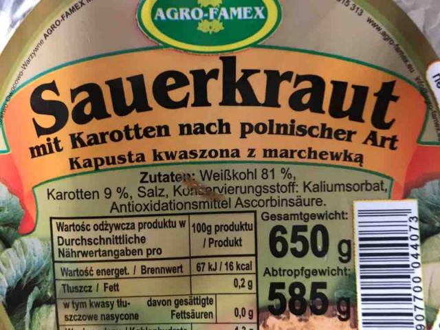 Kapusta Sauerkraut mit Karotten von steffenhanisch | Hochgeladen von: steffenhanisch
