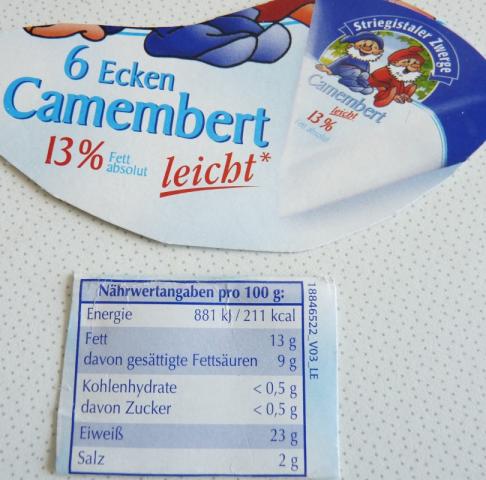 Striegistaler Zwerge 6 Ecken Camembert 13% | Hochgeladen von: fitstar