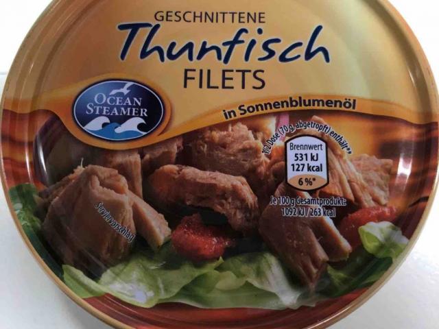 Geschnittene Thunfisch Filets, in Sonnenblumenöl von Pjanssen | Hochgeladen von: Pjanssen