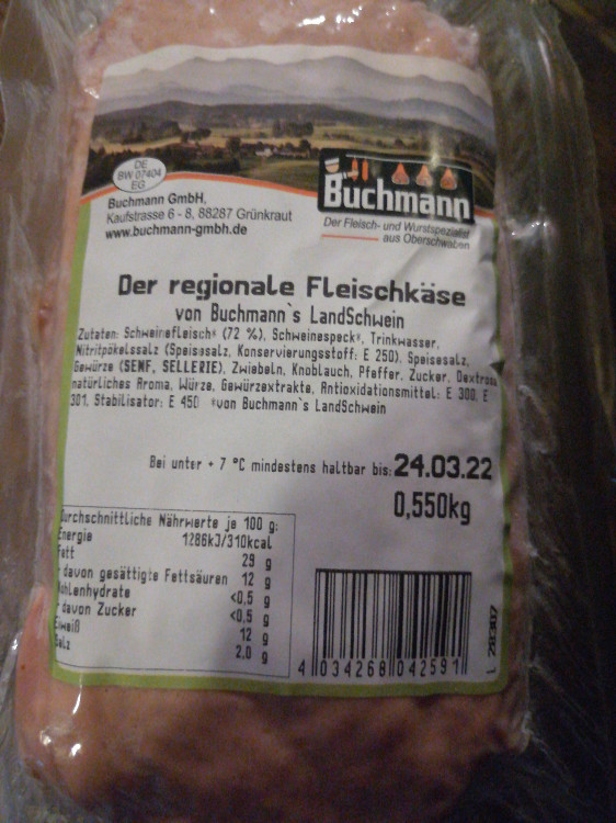 Der regionale Fleischkäse, 550 g von Renate Recht | Hochgeladen von: Renate Recht