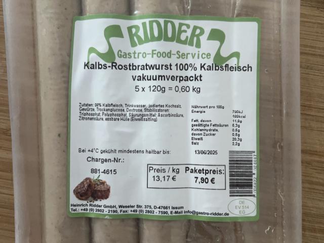 Ridder Kalbs-Rostbratwurst von pati1911 | Hochgeladen von: pati1911 Ridder Kalbs-Rostbratwurst von pati1911 | Hochgeladen von: pati1911