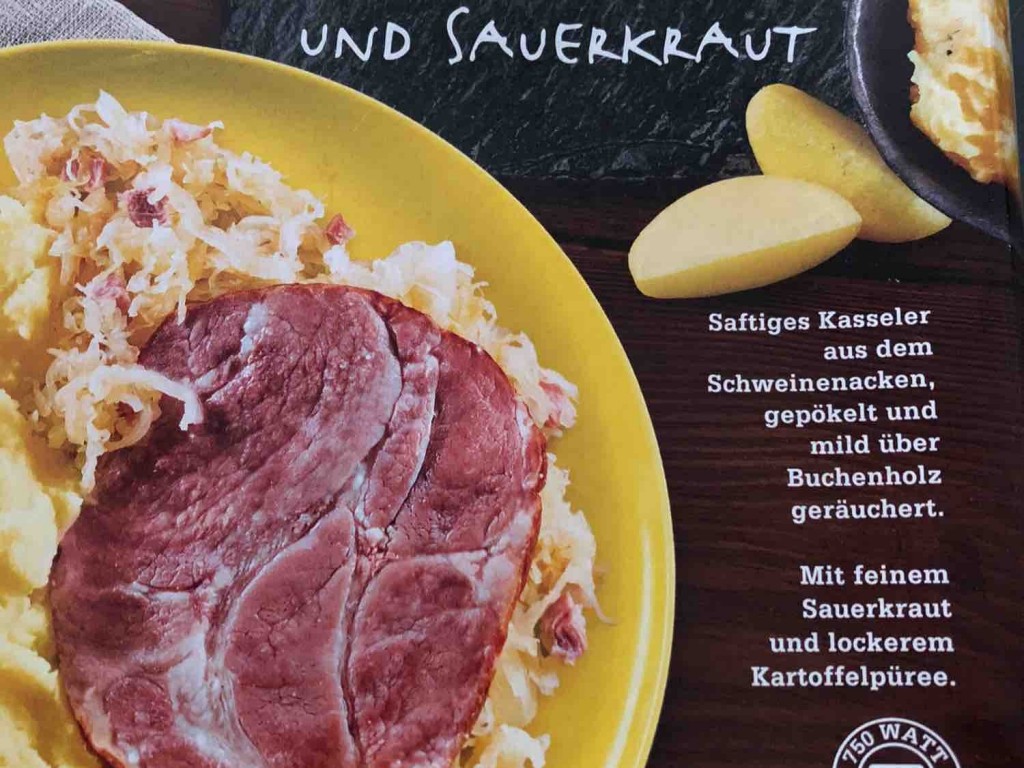 Chef Select, Kasseler, mit Fertiggerichte - Sauerkraut Fddb und - Kartoffelpüree Kalorien