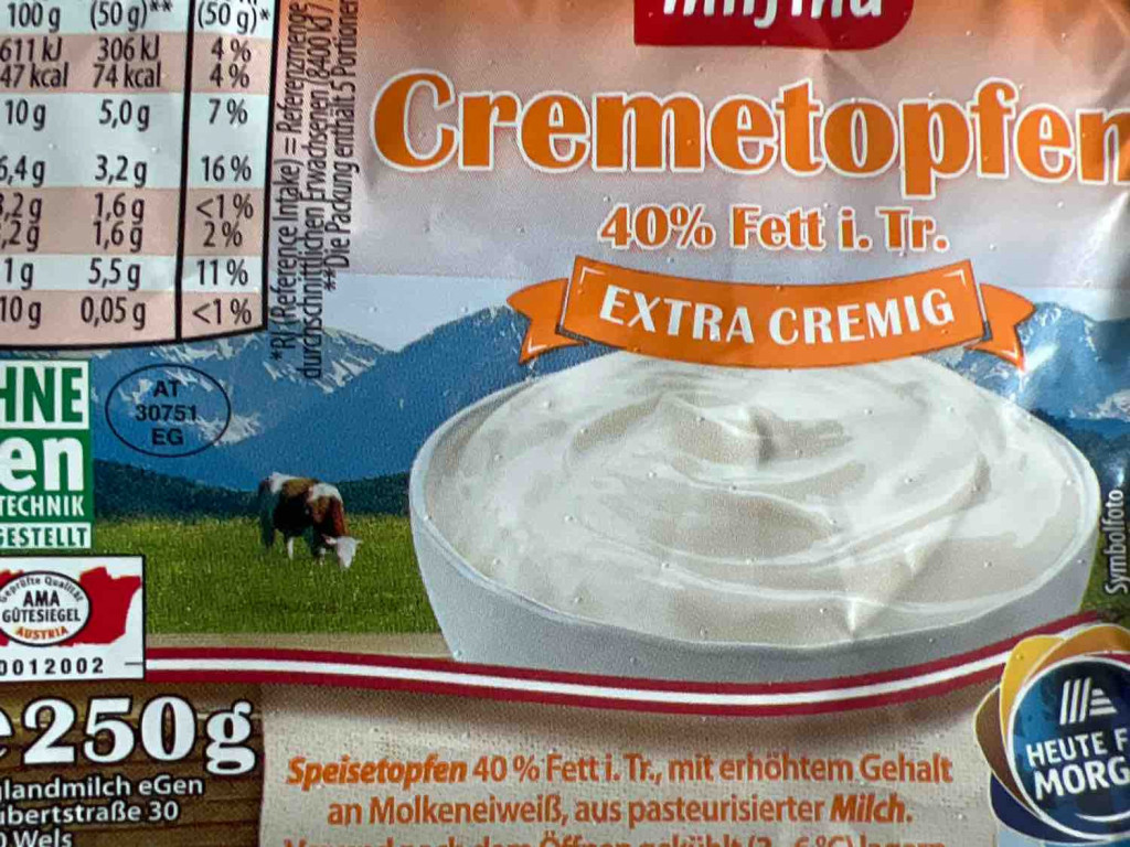 Cremetopfen, 40 % Fett i. Tr. extra cremig von Heinz17 | Hochgeladen von: Heinz17