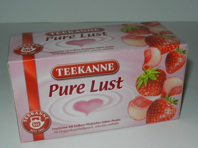 Teekanne Pure Lust, Erdbeer-Rhabarber-Sahne | Hochgeladen von: maeuseturm