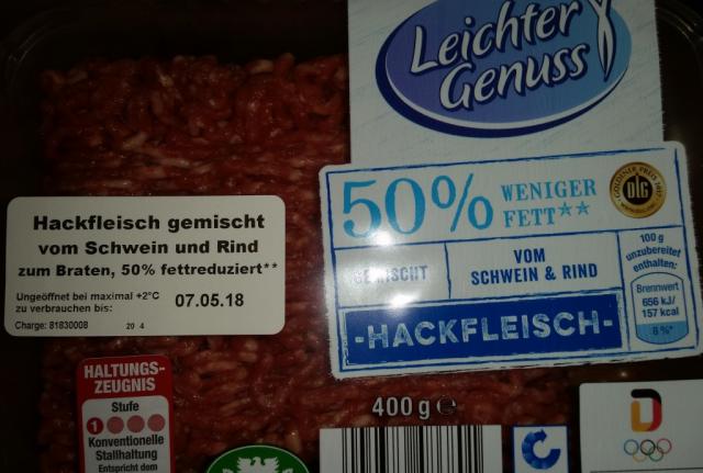 Hackfleisch 50% weniger Fett, Gemischt Schwein & Rind | Hochgeladen von: Sabine34Berlin