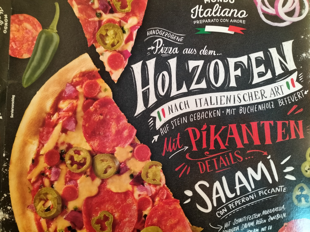 Holzofen Pizza Salami mit pikanten Details von Erna2022 | Hochgeladen von: Erna2022