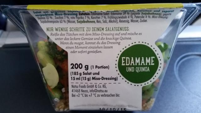 Edamame und Quinoa Salat, mit frischem Gemüse und Miso-Dress | Hochgeladen von: huhn2