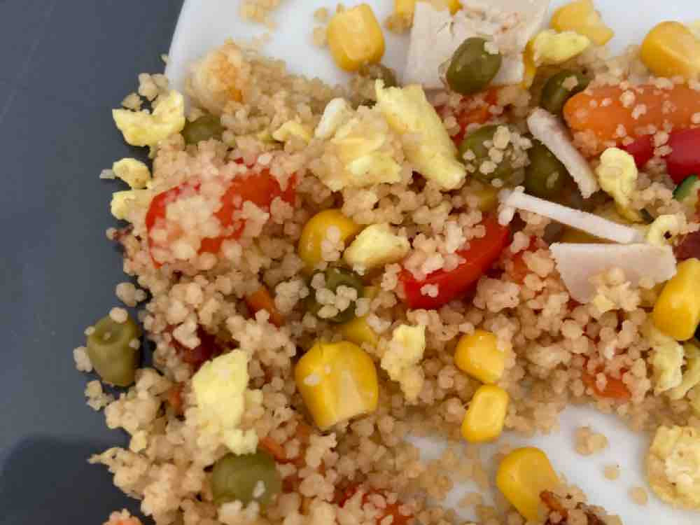 Couscous Gemüsepfanne, mit Rührei, Mais und getr. Tomaten von se | Hochgeladen von: senta1104