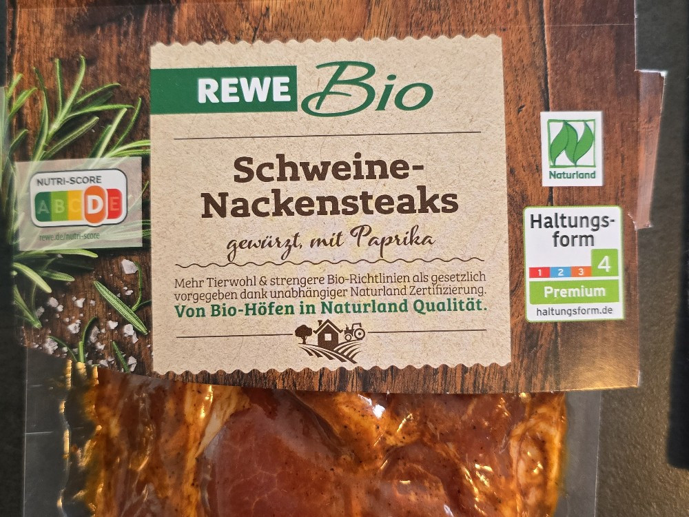 Schweine-Nackensteaks Rewe Bio, Haltungsform 4 von MarkSchier | Hochgeladen von: MarkSchier Schweine-Nackensteaks Rewe Bio, Haltungsform 4 von MarkSchier | Hochgeladen von: MarkSchier
