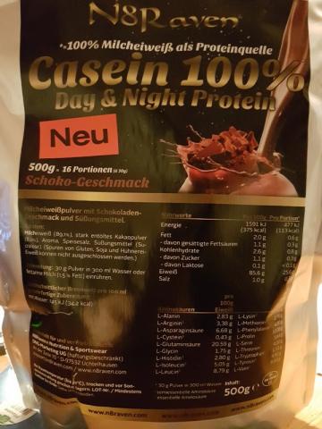 N8Raven  Casein 100% Day & Night Protein, Schoko Geschma | Hochgeladen von: NightRaven