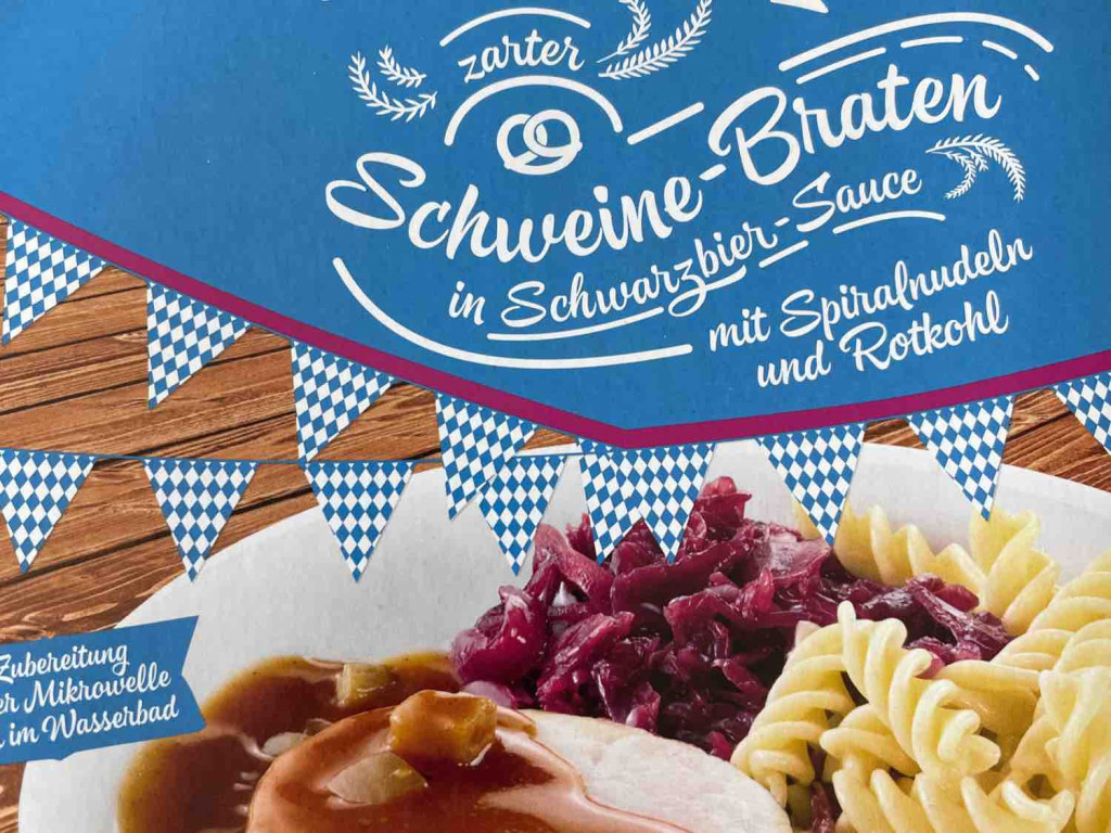 Schweinebraten in Schwarzbier-Sauce, mit Spiralnudeln und Rotkoh | Hochgeladen von: Fergy