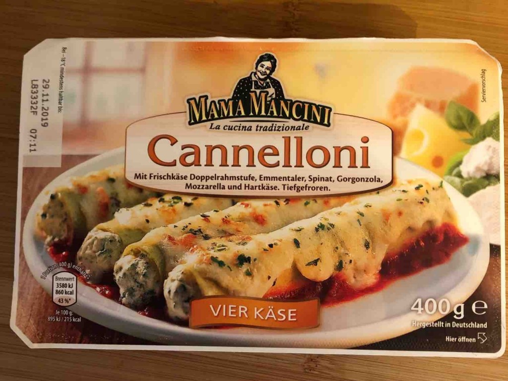 Mama Mancini, Cannelloni, Vier Käse Kalorien - Fertiggerichte - Fddb