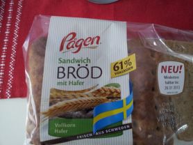 Sandwich Bröd mit Hafer (Pagen), Vollkorn Hafer | Hochgeladen von: vecia