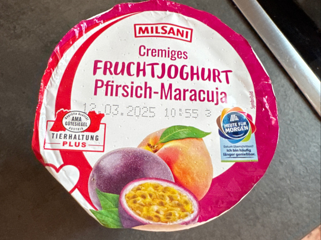 Joghurt Pfirsich Maracuja, mit Milch (3,2 % Fett) von ines1805 | Hochgeladen von: ines1805