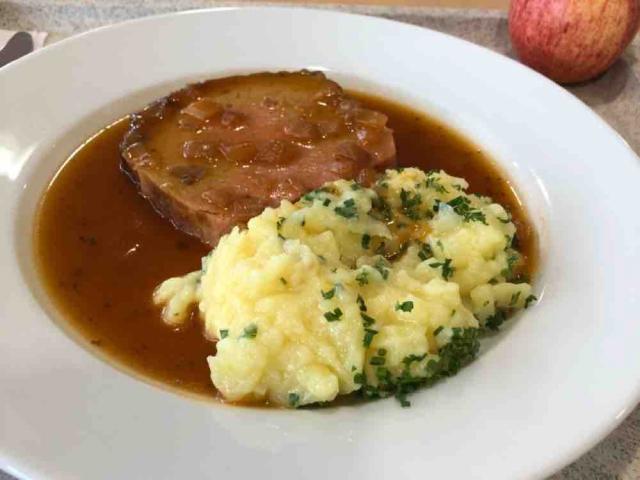 Gebackener Fleischkäse mit Kartoffelsalat Mensa Vaihingen, 495g  | Hochgeladen von: Rummel