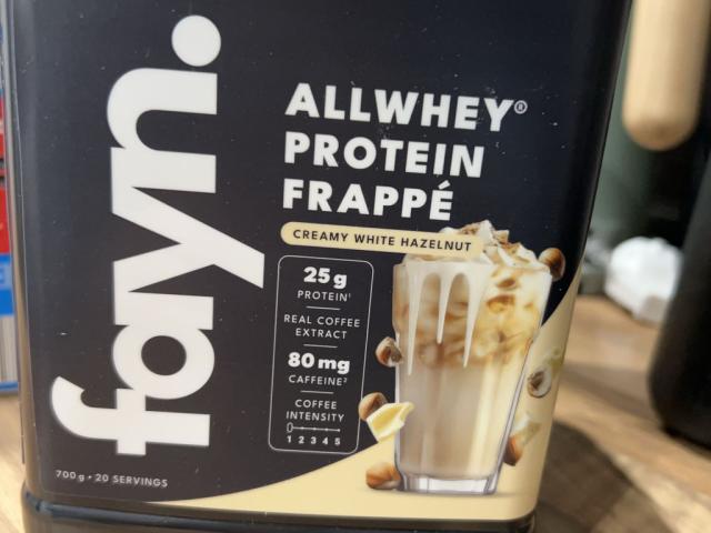 Fayn Allwhey Protein frappe, Creamy White Hazelnut von Leonie270 | Hochgeladen von: Leonie2706