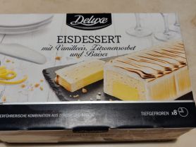 Deluxe Eisdessert mit Vanilleeis, Zitronensorbet und Baiser | Hochgeladen von: MADmanOne