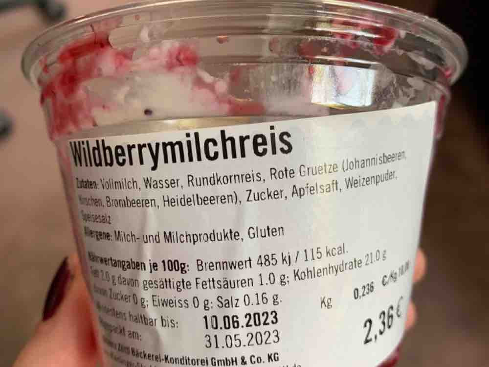 Wildberry Milchreis, Milch Zucker Weizenpuder Rote Grütze, Glute | Hochgeladen von: SariMuc