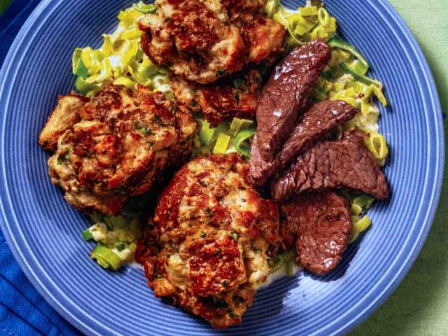 Laugen-Käse-Knödel mit Rinderfiletspitzen von muggelchen84 | Hochgeladen von: muggelchen84