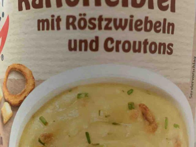 Kartoffelbrei mit Röstzwiebeln und Croutons, Kartoffel Snack  XL | Hochgeladen von: Mona212