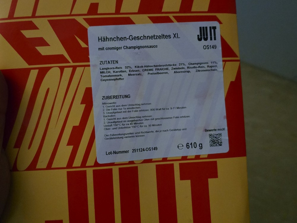 juit Hähnchen-Geschnetzeltes XL, Mit cremiger Champignonrahmsauc | Hochgeladen von: Sw0Rdy144