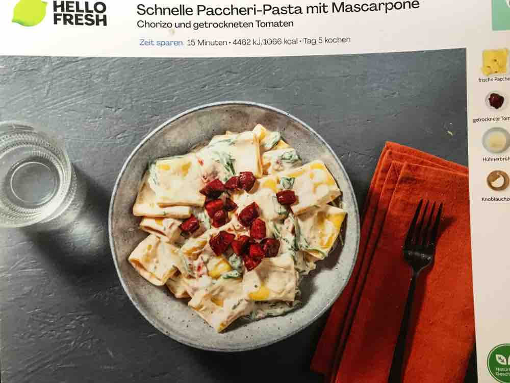 Schnelle Paccheri-Pasta mit Mascarpone, Chorizo und getrockneten | Hochgeladen von: sueann