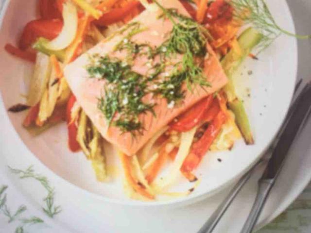 Dill-Zitronen-Lachs mit Ofengemüse (1 Portion) von schotzi | Hochgeladen von: schotzi