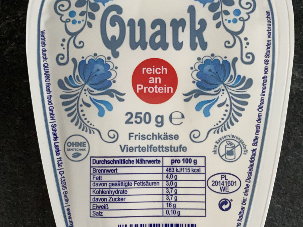 Quarki Quark, Frischkäse Viertelfettstufe von Evi16 | Hochgeladen von: Evi16