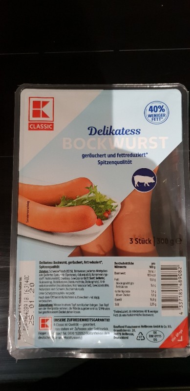 Bockwurst Kaufland Classic 40 % weniger Fett von DopedBoy | Hochgeladen von: DopedBoy