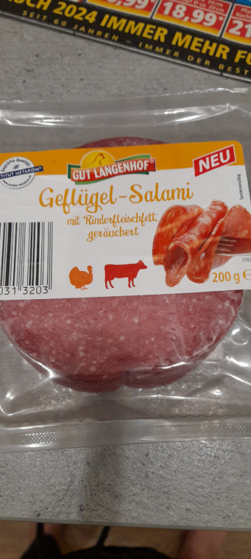 Geflügel Salami, Mit Rinderfleischfett, geräuchert von Püppie10 | Hochgeladen von: Püppie10