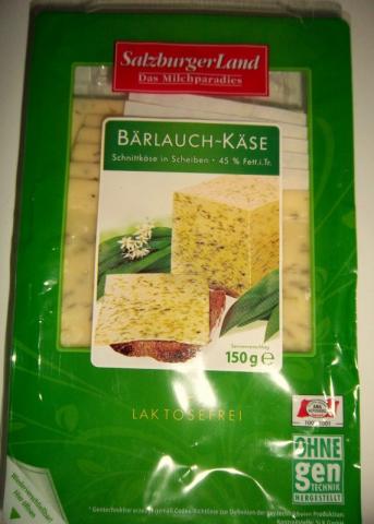 Salzburger Land, Bärlauch-Käse, Schnittkäse in Scheiben, 45% | Hochgeladen von: wicca