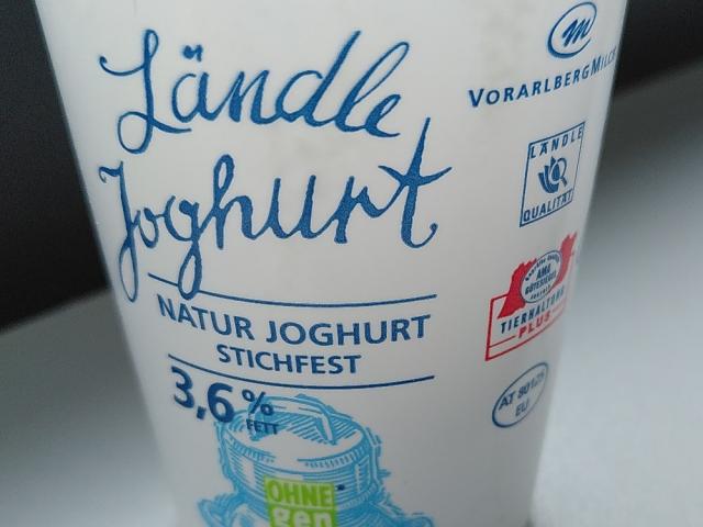Ländle Natur Joghurt Stichfest, 3.6% Fett von OWI | Hochgeladen von: OWI Ländle Natur Joghurt Stichfest, 3.6% Fett von OWI | Hochgeladen von: OWI