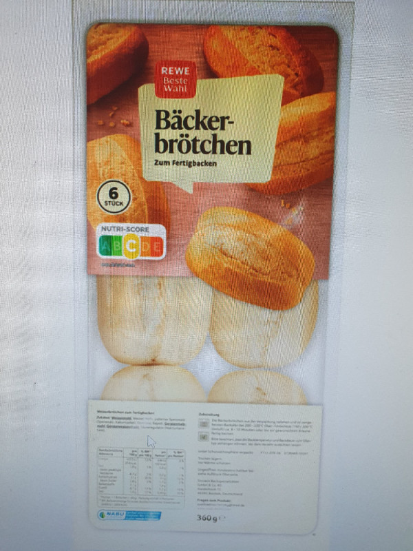 Rewe Beste Wahl Bäcker-Brötchen, Weizenbrötchen zum Feerigbacken | Hochgeladen von: steffix13