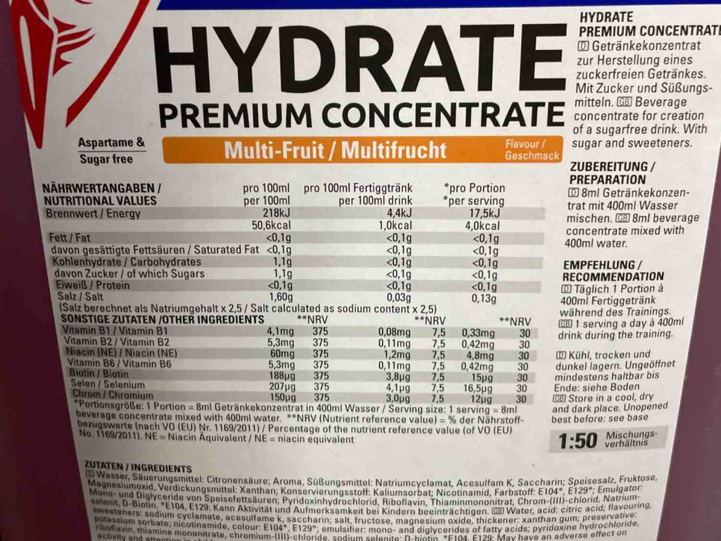 Hydrate Premium Concentrate multi-fruit von nessa007 | Hochgeladen von: nessa007