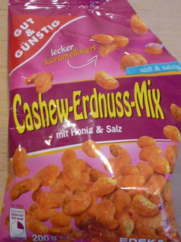 Cashew-Erdnuss-Mix, mit Honig & Salz (Edeka, Gut&Gün | Hochgeladen von: pedro42