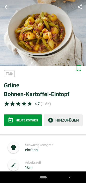 Grüne Bohnen Kartoffel Eintopf (mit fettarmen Schinkenwürfeln) v | Hochgeladen von: kaleo2210