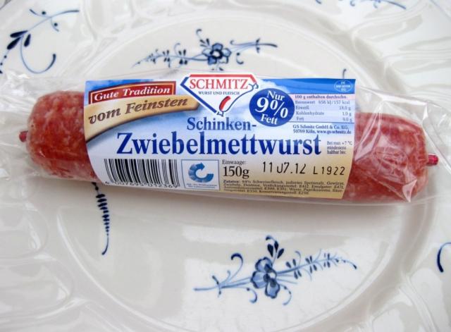 Schinken Zwiebelmettwurst von Schmitz Nur 9 % Fe, Zwiebelmet | Hochgeladen von: Mister.E