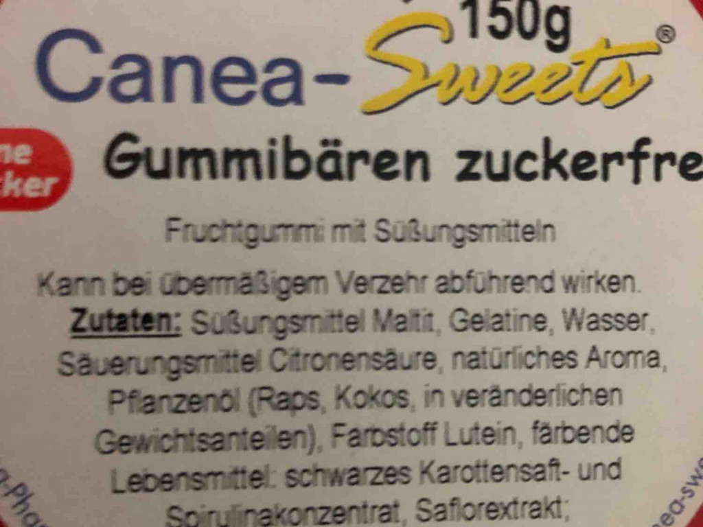 Canea-Sweets Gummibären zuckerfrei von Kessixd79 | Hochgeladen von: Kessixd79