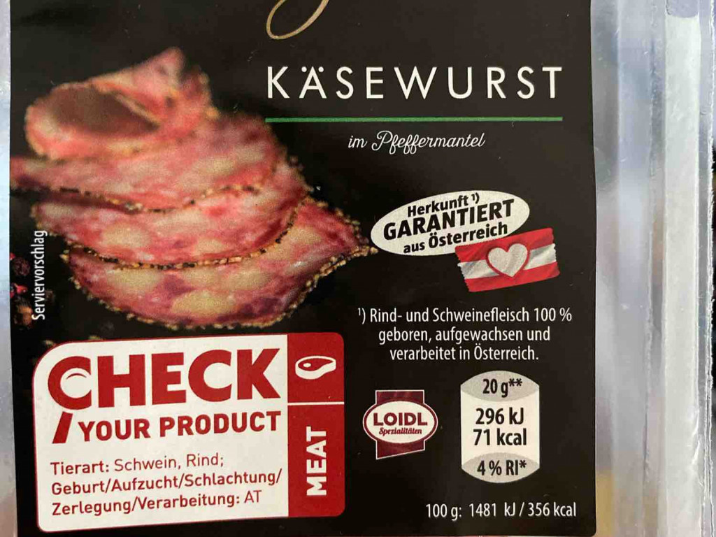 Käsewurst, mit schwarzem Pfeffer von VK1200 | Hochgeladen von: VK1200