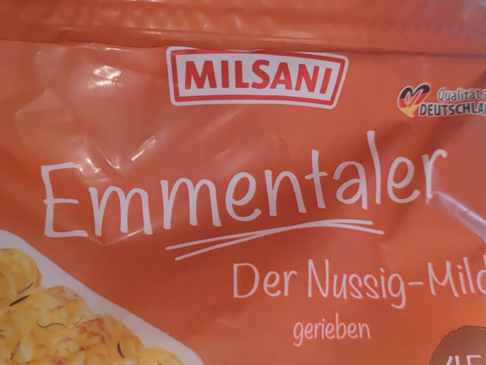 Emmentaler gerieben Milsani, 45% Fett i. Tr. von Der Mechaniker | Hochgeladen von: Der Mechaniker Emmentaler gerieben Milsani, 45% Fett i. Tr. von Der Mechaniker | Hochgeladen von: Der Mechaniker