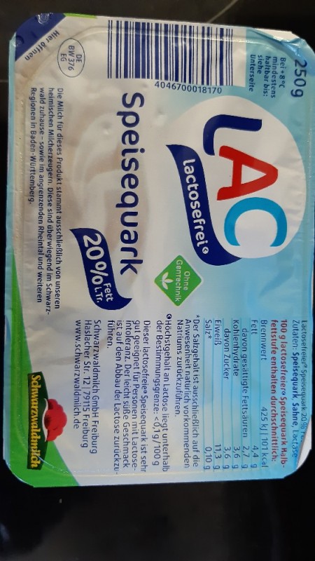 LAC lactosefreier Speisequark 20%  von karakara | Hochgeladen von: karakara