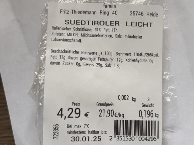 Südtiroler Leicht, Schnittkäse von Huey61 | Hochgeladen von: Huey61