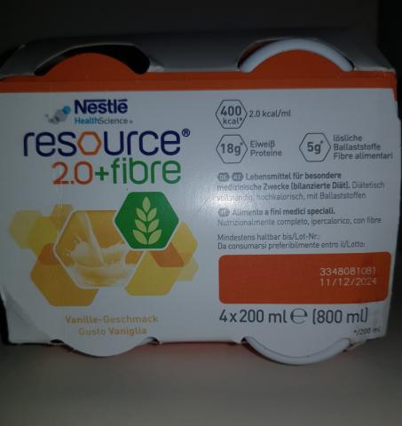 Nestlé resource 2.0+fibre, Vanille | Hochgeladen von: Michael Gaul Nestlé resource 2.0+fibre, Vanille | Hochgeladen von: Michael Gaul