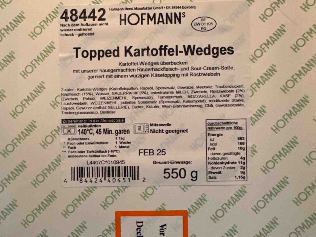 Topped Kartoffel-Wedges, 550g von marcel.mangelsdorff | Hochgeladen von: marcel.mangelsdorff