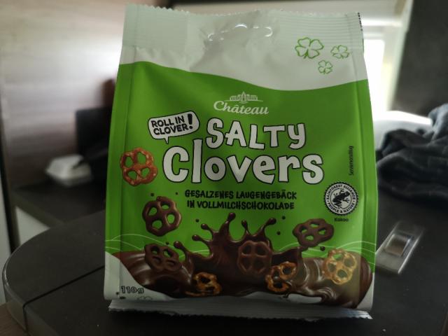 Salty Clovers (Aldi), gesalzenes Laugengebäck in Vollmilchschoko | Hochgeladen von: Saturn84w