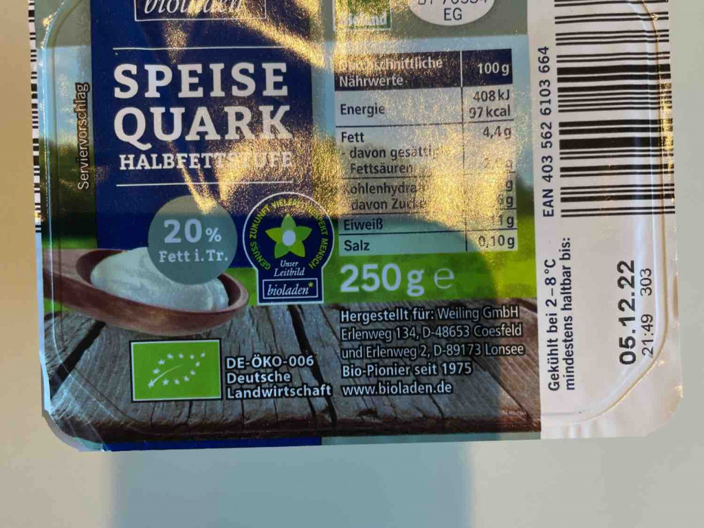 Speisequark 20% Fett i. TR. von hardy hoffmann | Hochgeladen von: hardy hoffmann