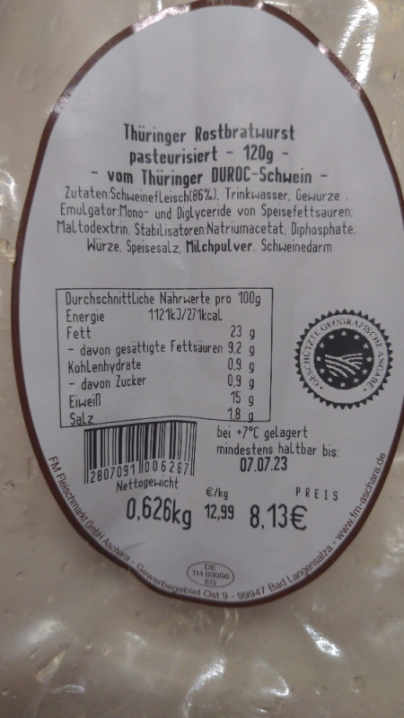 Thüringer Rostbratwurst vom Thüringer Duroc Schwein von ELseeige | Hochgeladen von: ELseeigel13