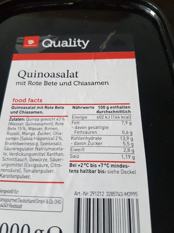 Quinoasalat mit Rote Bete und Chiasamen von FairozA | Hochgeladen von: FairozA
